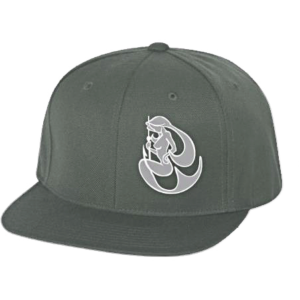 Tailhunter Flex-Fit Cap ... Cap color: Gray - White Silouette Mermaid